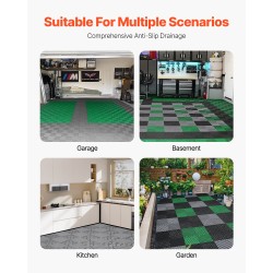 Vedenpoistomatto kuminen 310 x 310 mm 40 kpl toisiinsa lukittuva