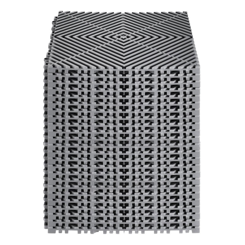 Kuivatusmatto toisiinsa lukittuva PP 310 x 310 mm 24 kpl harmaa