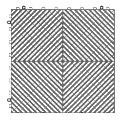 Vedenpoistomatto PP muovi 415 x 415 mm 24 kpl harmaa