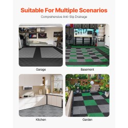 Vedenpoistomatto PP-muovi 415 x 415 mm 24 kpl harmaa