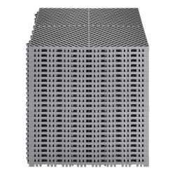 Vedenpoistomatto PP-muovi 415 x 415 mm 24 kpl harmaa