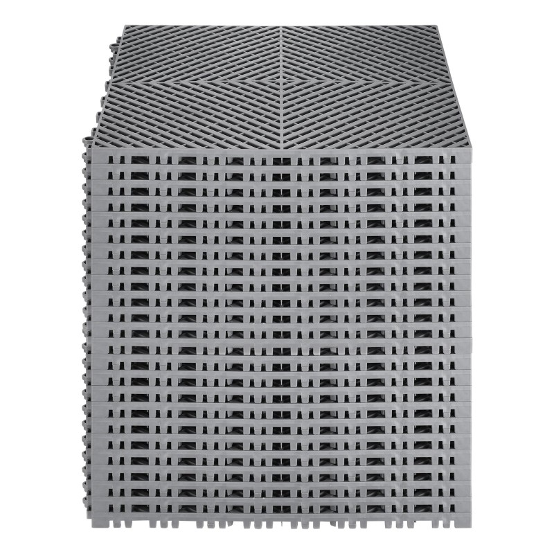 Vedenpoistomatto PP-muovi 415 x 415 mm 24 kpl harmaa