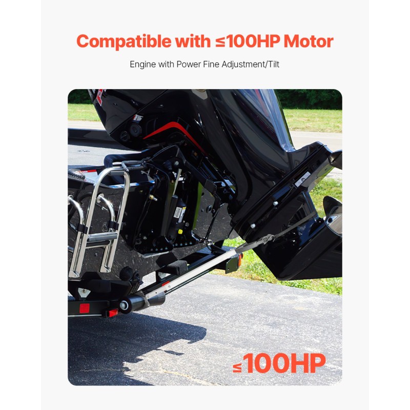 Peräpeilin tuki säädettävä 24–36 tuumaa galvanoitua metallia alle 100 hv trailereille