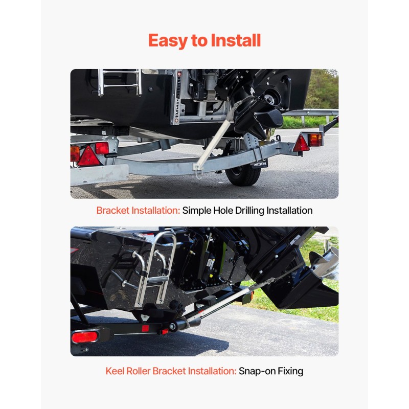 Peräpeilin tuki säädettävä 24–36 tuumaa galvanoitua metallia alle 100 hv trailereille