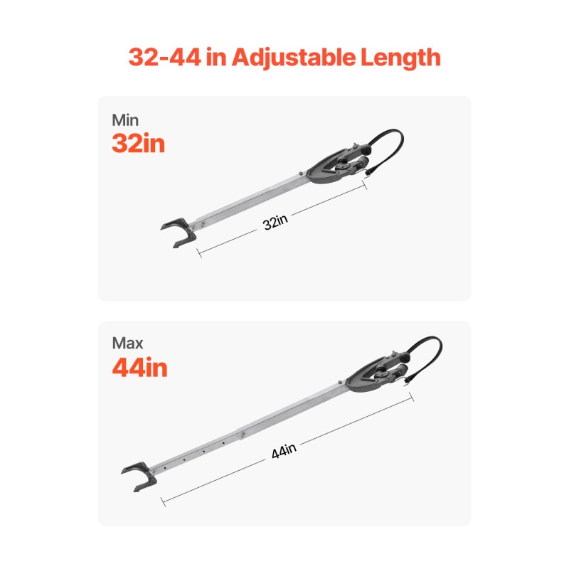 Peräpeilin tuki sinkitty teräs säädettävä 32–44 tuumaa alle 100 hv