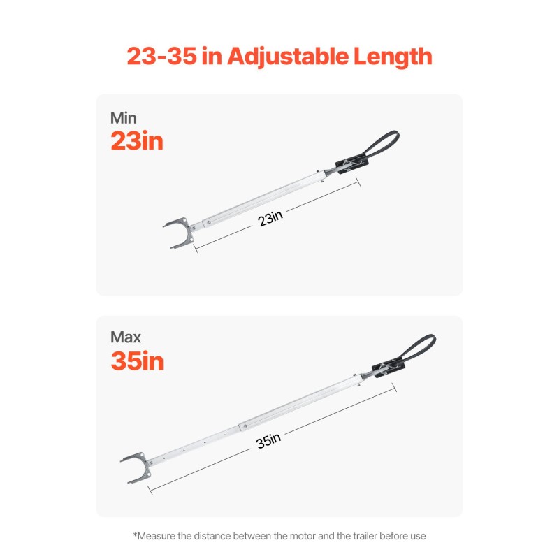 Peräpeilin tuki galvanoitu metallirakenne säädettävä 584–889 mm alle 100 hv