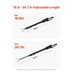 Peräpeilin tuki galvanoitu raskasmetalli säädettävä 505–779,7 mm alle 150 hevosvoimaa sopii trailereihin