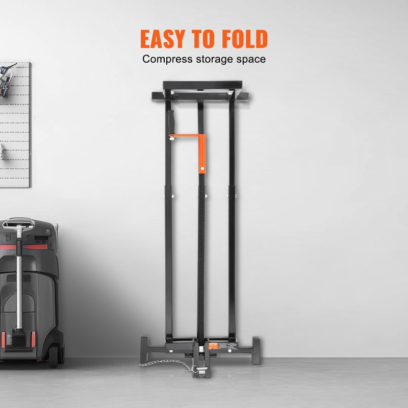 Ajoleikkurin nostotunkki hiiliteräs 399 kg kantavuus 0–600 mm taittuva teleskooppinen kampikahvalla