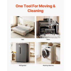 Huonekalukärryt hiiliterästä 4 kpl kantavuus 1575 kg 5 kääntyvää pyörää