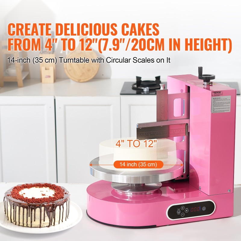 Kakunkoristelukone 4–12 tuuman 35 cm pyörivä alusta säädettävä kaavin 25–320 kierrosta minuutissa