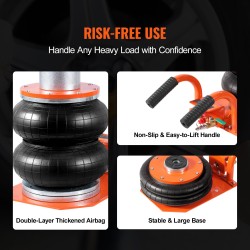 Paineilmatunkki 3 tonnin matalaprofiili korotetulla pylväällä henkilöautoille ja pickup-autoille