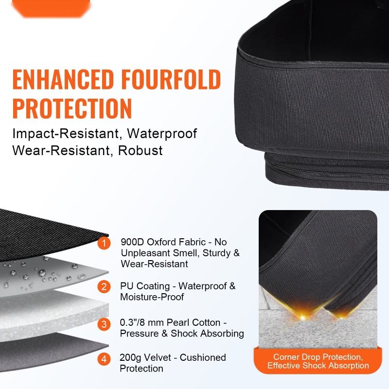 Kaukoputkikotelo 762 mm 900D Oxford-kangas PU-pinnoite optiselle putkelle ja jalustalle