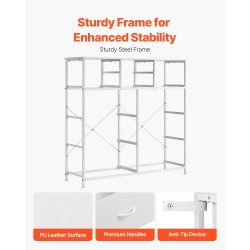 Kangaslaatikosto 10 laatikkoa teräsrunko hengittävä kuitukangas makuuhuoneeseen
