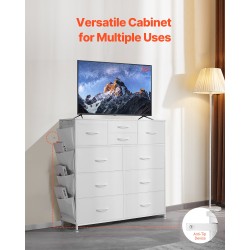 Kangaslaatikosto 10 laatikkoa teräsrunko hengittävä kuitukangas makuuhuoneeseen