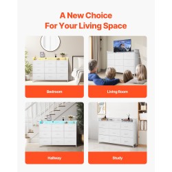 Korkea lipasto 9 laatikkoa tekstiililaatikot teräsrunko LED-valaistus sisäänrakennettu pistorasia