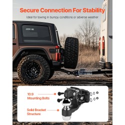 Pintle-koukku teräs 9070 kg vetokyky 2-5/16-tuumainen vetokuula