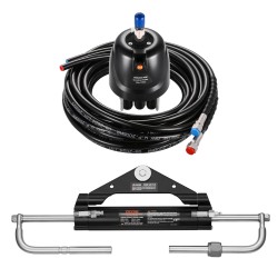 Hydraulinen perämoottorin ohjaussarja yksimoottorisiin veneisiin enintään 150HP 13,5 tuuman ohjauspyörä 2 hydrauliletkua