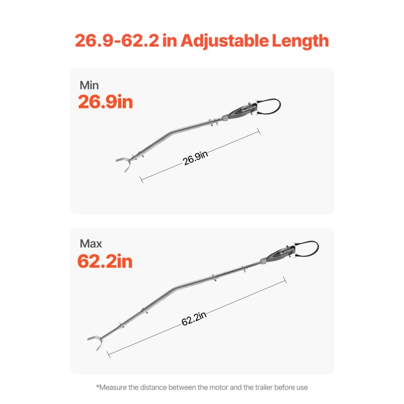 Peräpeilin tuki galvanoitu metallirunko säädettävä 685–1580 mm alle 150 HP
