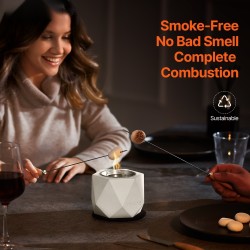 Pöytätulisija betoninen ruostumaton terässisäosa sisä- ja ulkokäyttöön sammutuskansilla