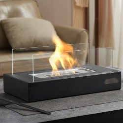 Pöytätakka 14-tuumainen hiiliteräs ruostumaton teräs lasi bioetanoli isopropyylipolttoaine sisä-ulkokäyttö sammutuskansi