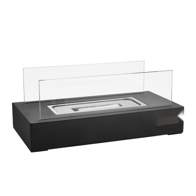 Pöytätakka 14-tuumainen hiiliteräs ruostumaton teräs lasi bioetanoli isopropyylipolttoaine sisä-ulkokäyttö sammutuskansi