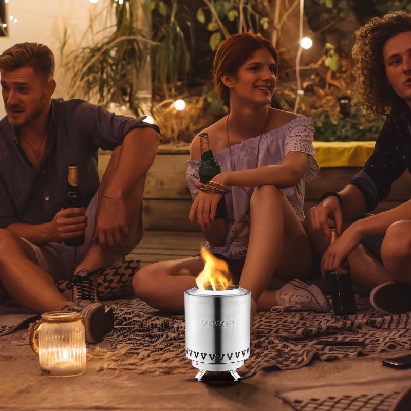 Pöytätulisija ruostumattomasta teräksestä 150 x 205 mm savuton sisä- ja ulkokäyttöön puu- ja pellettikäyttöön