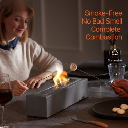 Pöytätakka sementti ja ruostumaton teräs savuton bioetanolilla ja isopropyylipolttoaineella toimiva sammutuskannella