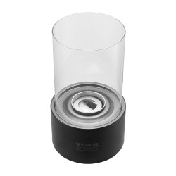 Pöytätulisija hiiliteräs ja lämpöä kestävä lasi 160×160×285 mm savuton sisä- ja ulkokäyttöön