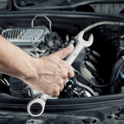 Räikkälenkkiavainsarja 8-osainen kromivanadiiniteräksinen 8–19 mm säilytystelineellä yleiskäyttöön