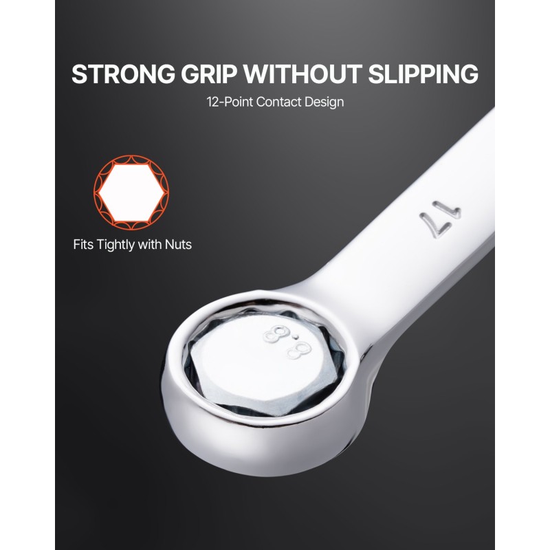 Kiintoavainsarja 25-osainen hiiliteräs metrinen koot 6–32 mm rullattavassa pussissa