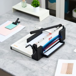 Giljotiinipaperileikkuri metallipohjalla teräsrunko A4 400 arkkia pikaterä