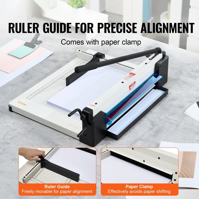 Giljotiinipaperileikkuri A3-koko 43,2 cm 400 arkkia pikaterä teräspohja
