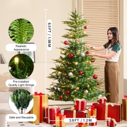 Tekokuusi 1,98 m PE ja PVC 900 oksakärkeä 350 lämmintä LED-valoa metallijalalla