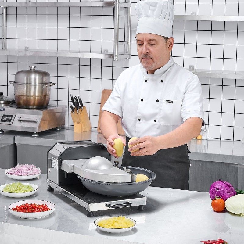 Elintarvikeprosessori ja vihannesleikkuri ruostumatonta terästä S-muotoisella terällä vihanneksille ja hedelmille