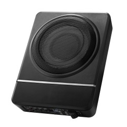 Istuimen alle asennettava 8-tuumainen matalaprofiilinen autosubwoofer 240 watin huipputeho sisäänrakennetulla vahvistimella