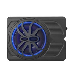 Penkin alle asennettava 10 tuuman matalarunkoinen subwoofer sisäänrakennetulla vahvistimella sinisellä tunnelmavalolla autoihin