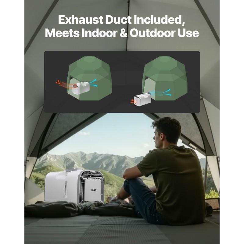 Siirrettävä ilmastointilaite 4250 BTU jäähdytysteho 16–32℃ 3 nopeutta 24 tunnin ajastin