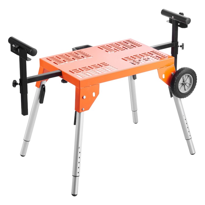 Jiirisahan teline teräs korkeussäädettävä 685–835 mm taittuva pyörillä kantavuus 149,7 kg