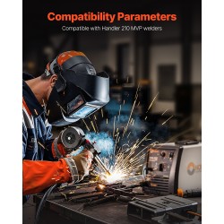 Kelapoltin 100 ampeerin 10 jalan kaapelilla sopii 0,023–0,035 tuuman lankoille Hobart 210