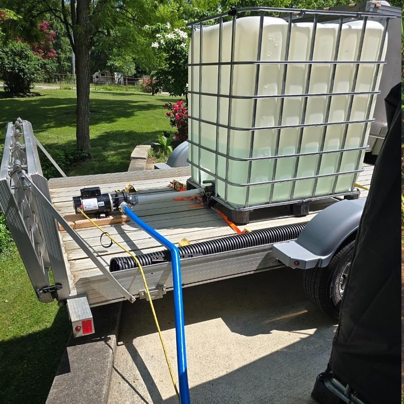 PVC-muovinen takaisinhuuhteluletku 76 mm 15,24 m sininen ruostumattomilla kiristimillä alumiiniliittimillä