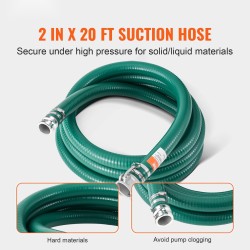 Imuletku 50,8 mm 6,1 m laminoitu komposiitti alumiinisilla camlock-liittimillä siivilällä