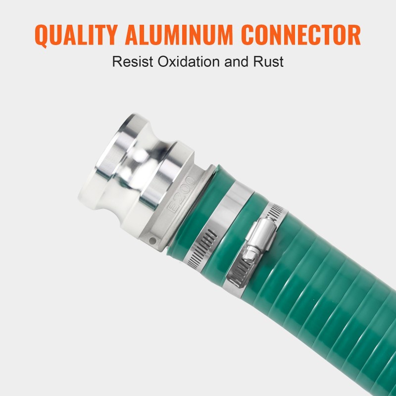 Imuletku 50,8 mm 6,1 m laminoitu komposiitti alumiinisilla camlock-liittimillä siivilällä