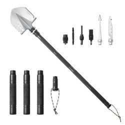 Taitettava selviytymislapio 13-osainen kompakti säädettävä kulma pidennettävillä jatkovarsilla