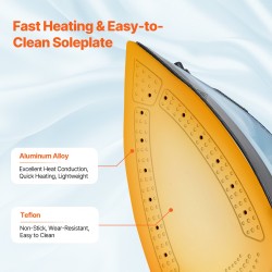 Höyrysilitysrauta 1600W 200 ml vesisäiliö tippumaton itsepuhdistus kuiva ja höyrysilitys