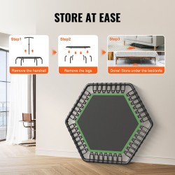 Kuntotrampoliini 54,5 tuuman teräsrunko kantavuus 205 kg säädettävä vaahtomuovikahva sisäkäyttöön