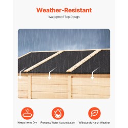 Puinen ulkovarastokaappi seetripuusta metallivahvistetulla rungolla vesitiiviillä katolla 1473x680x1980 mm