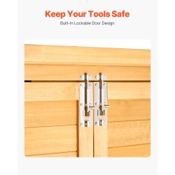 Puinen ulkosäilytyskaappi seetripuusta alumiinirungolla vesitiivis katto lukittavat kaksoisovet 1400x600x1715 mm