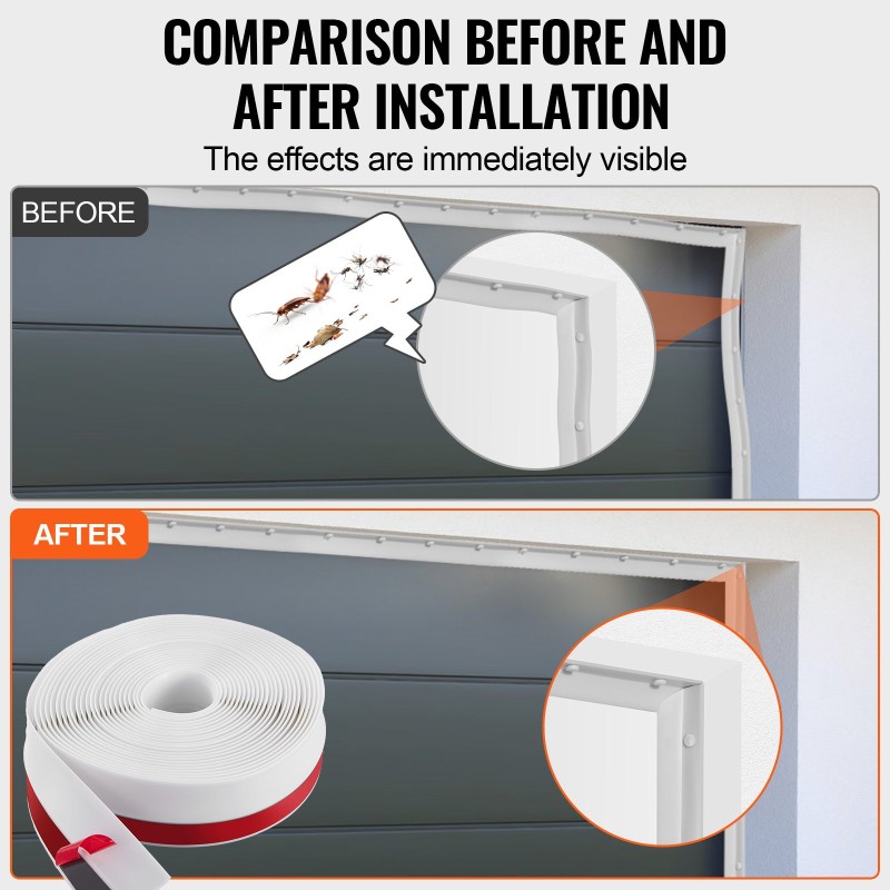 Autotallin oven ylä- ja sivutiiviste TPE 34 jalkaa valkoinen liimapinta ja ruuvit