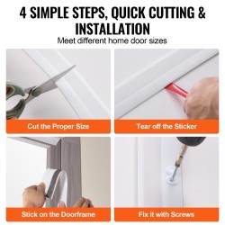 Autotallin oven ylä- ja sivutiiviste TPE 34 jalkaa valkoinen liimapinta ja ruuvit