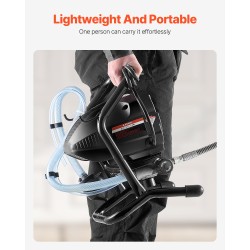 Jalustallinen ilmaton maalisumutin 650W 3000psi kromattu runko jatkovarsi puhdistussarja